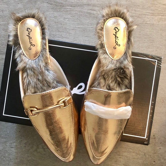 Qupid Rose Gold Mule - Picture 4 of 8